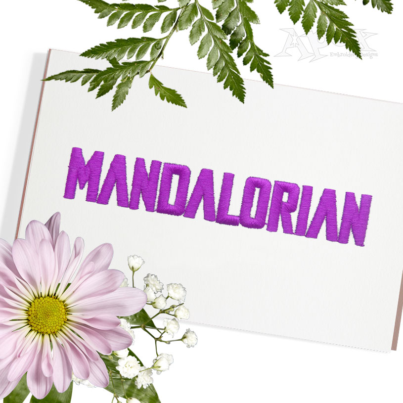 Mandalorian Block Embroidery Font