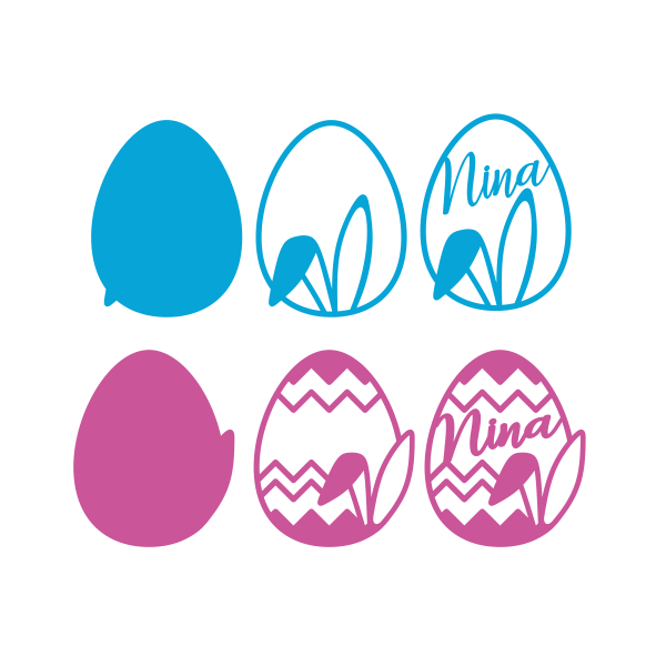 Easter Eggs Tag Pack Cuttable Design