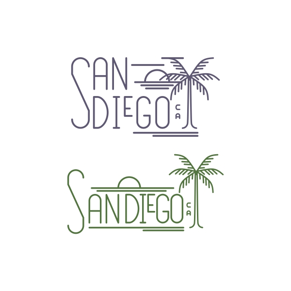 San Diego Palm Tree Cuttable Design