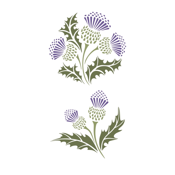 Thistle Flowers Cuttable Design