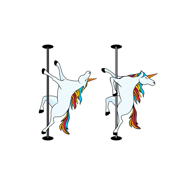 Pole Dancing Unicorn Cuttable Design