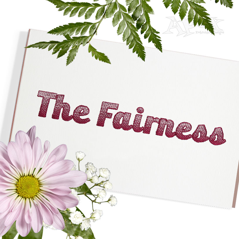 Fairness Sketch Embroidery Font