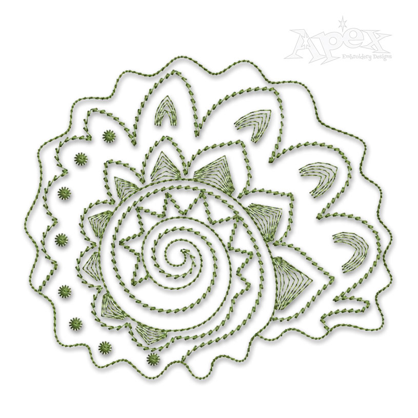 Pattern Seashell #5 Sketch Embroidery Design