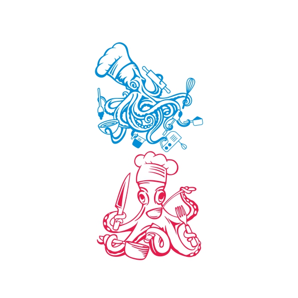 Octopus Chef Cuttable Design