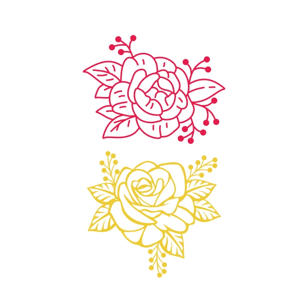 Rose Flower Cuttable Design