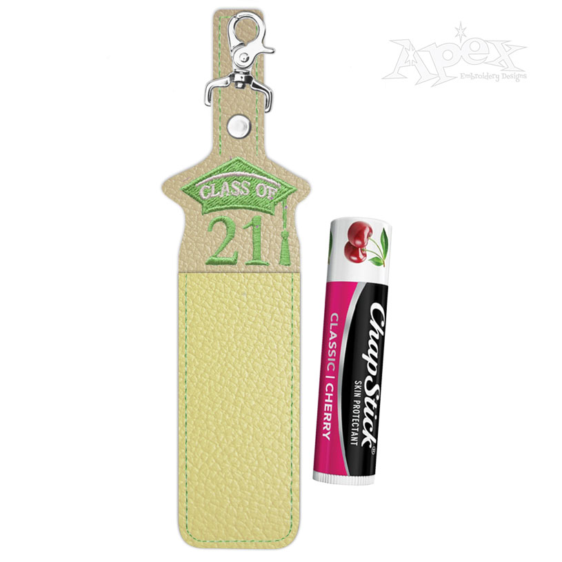 Class of 2021 Lipstick Holder ITH Embroidery Design