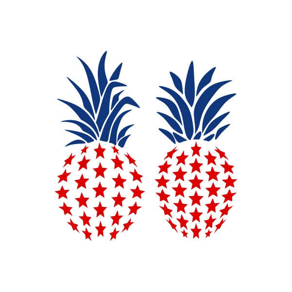 USA Stars Pineapple SVG Cuttable Design