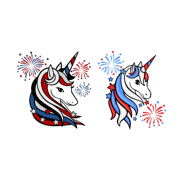 USA Patriotic Unicorn SVG Cuttable Design