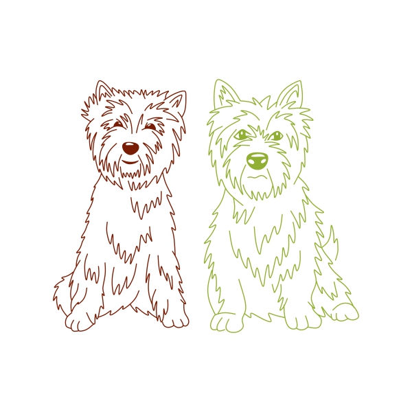 West Highland Terrier Westie Dog SVG Cuttable Design
