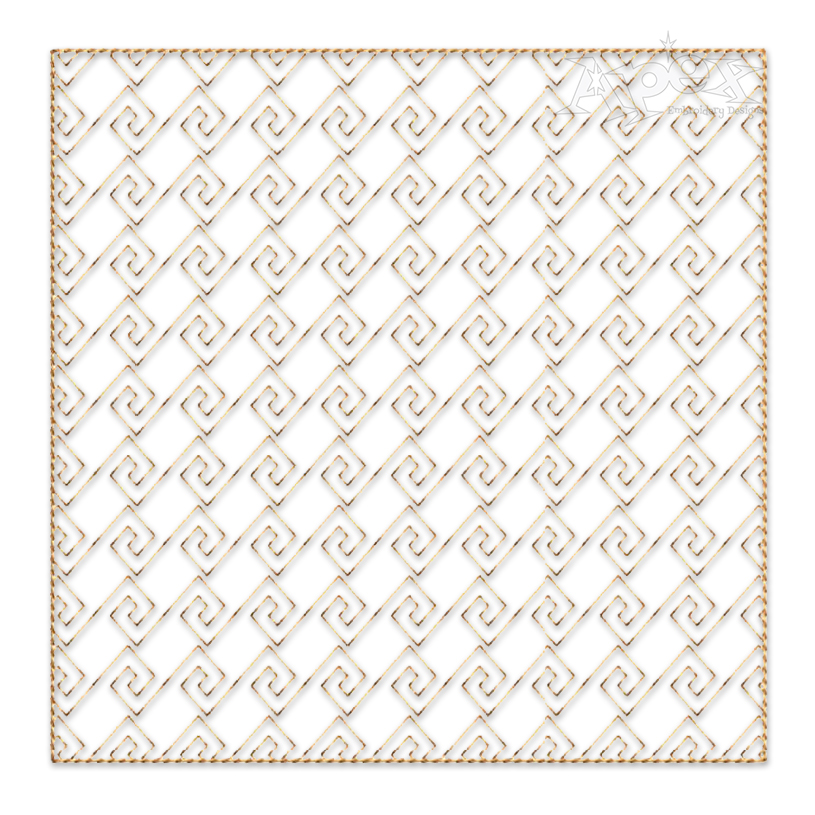 Square Classic Pattern #1 Quilt Block Embroidery Design
