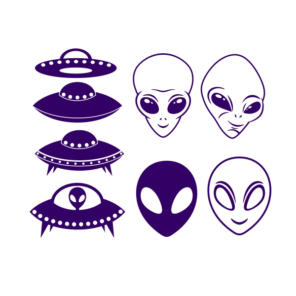 UFO and Aliens Pack Cuttable Design