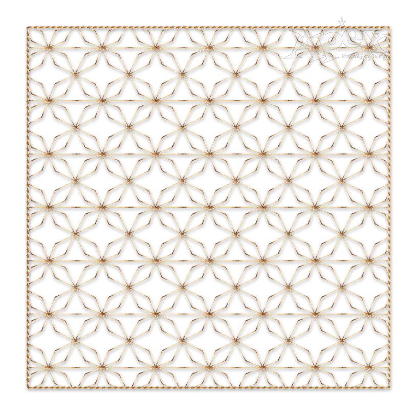 Square Classic Pattern #3 Quilt Block Embroidery Design