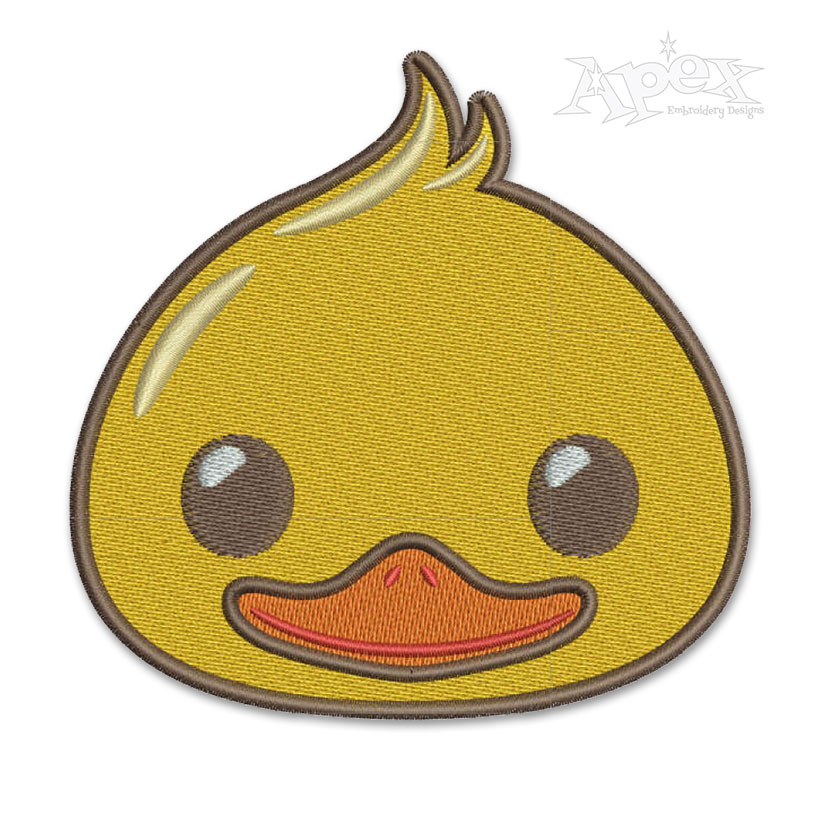 Cute Boy Duck Embroidery Design