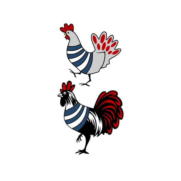 Hen and Rooster Chicken SVG Cuttable Design