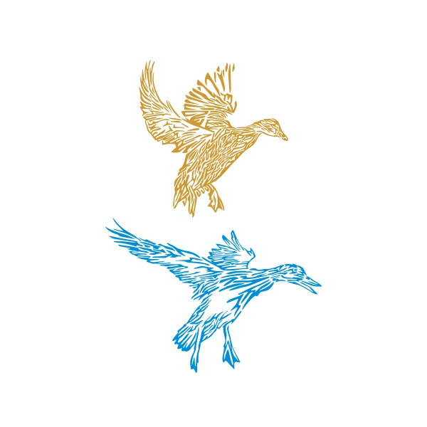 Flying Duck Art SVG Cuttable Design