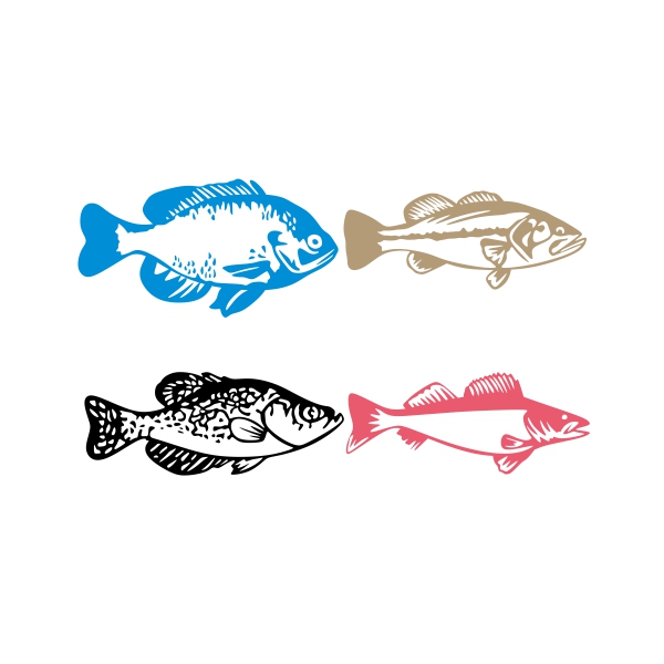Fishes Fishing Fish Pack SVG Cuttable Design
