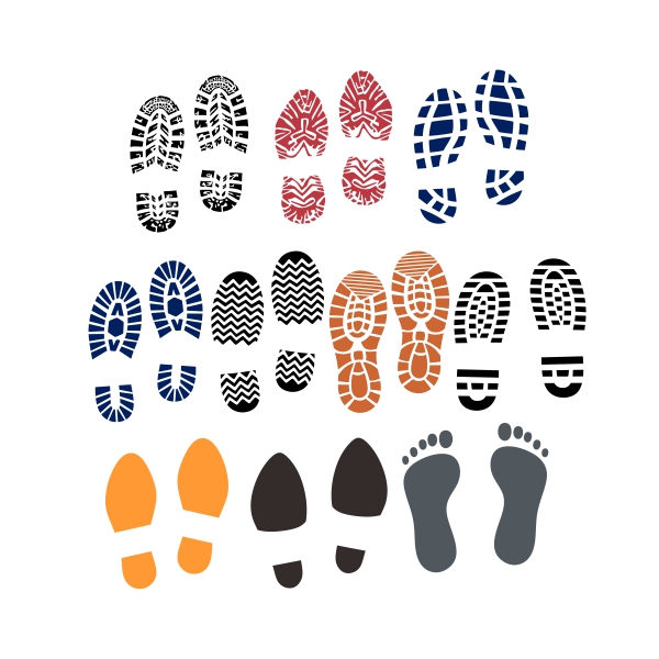 Foot Shoes Print Pack SVG Cuttable Design
