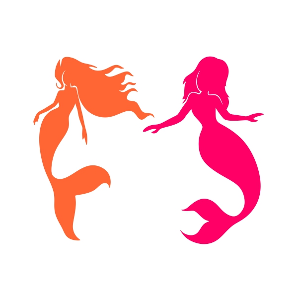 Mermaid Silhouette SVG Cuttable Design