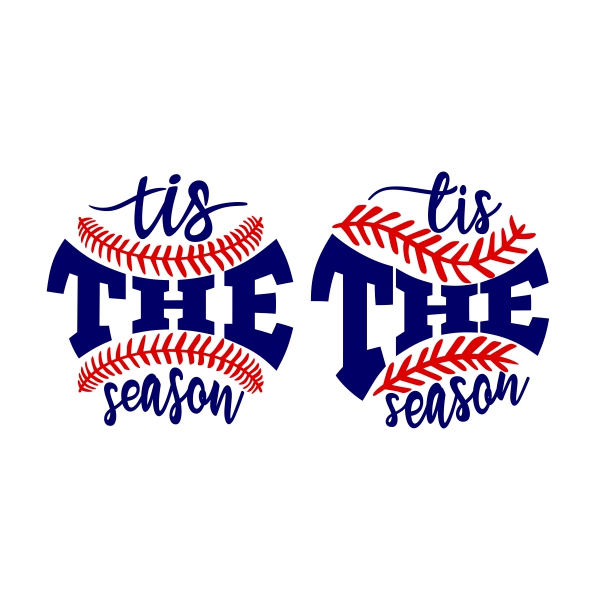 Tis The Season Baseball SVG Cuttable Design