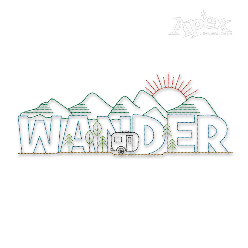 Wander #2 Embroidery Design