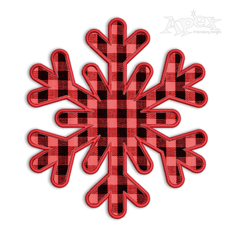 Snowflake Large Applique Embroidery Design