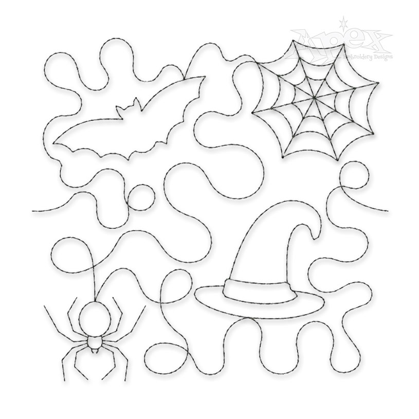 Spider Web Edge-To-Edge Pattern Quilt Block Machine Embroidery Designs