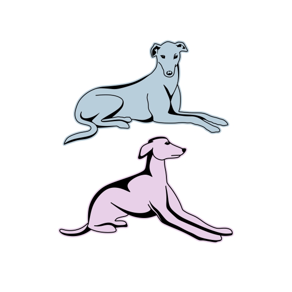 Greyhound Dog or Dogs SVG Cuttable Designs