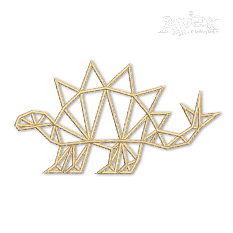 Geometric Stegosaurus Embroidery Designs