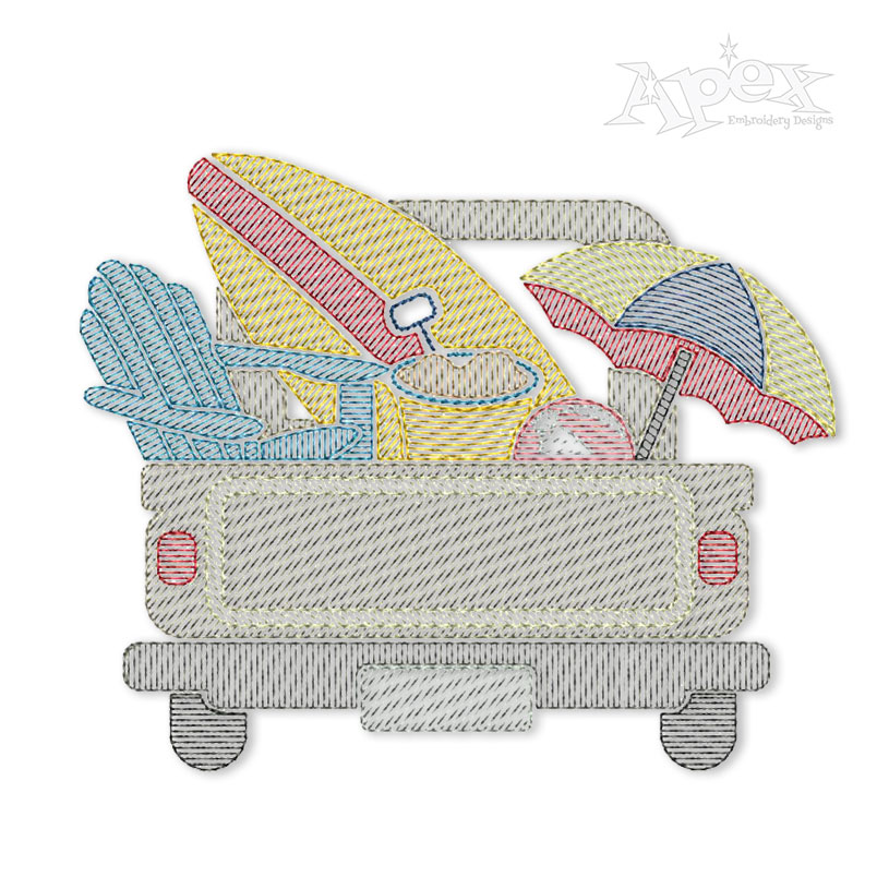 Summer Pack Truck Embroidery Designs