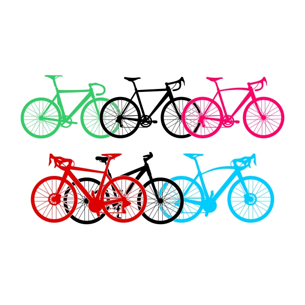 Bike or Bicycle Decal Pack SVG Cuttable Designs