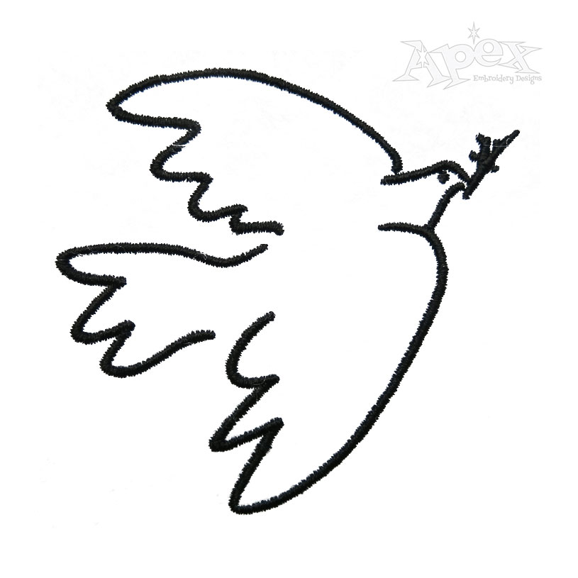 Dove Peace Bird Embroidery Design