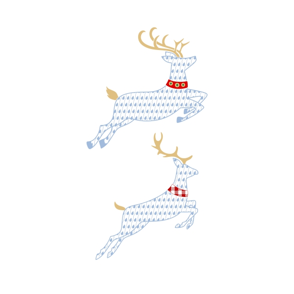 Christmas Running Deer or Reindeer SVG Cuttable Designs