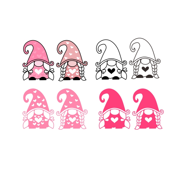 Christmas Female Gonk Pack SVG Cuttable Designs