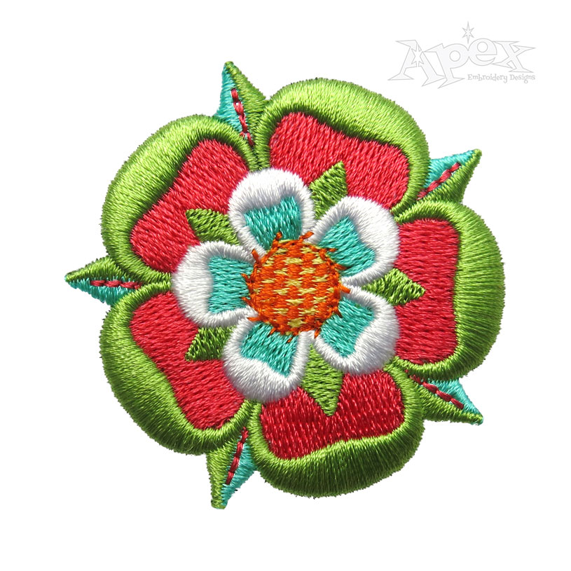 Tudor Rose #2 Embroidery Design