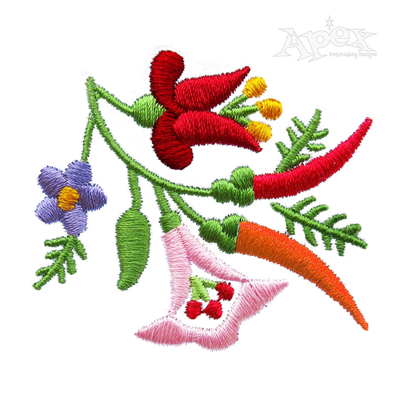 Tiny Decorative Flower #3 Embroidery Design
