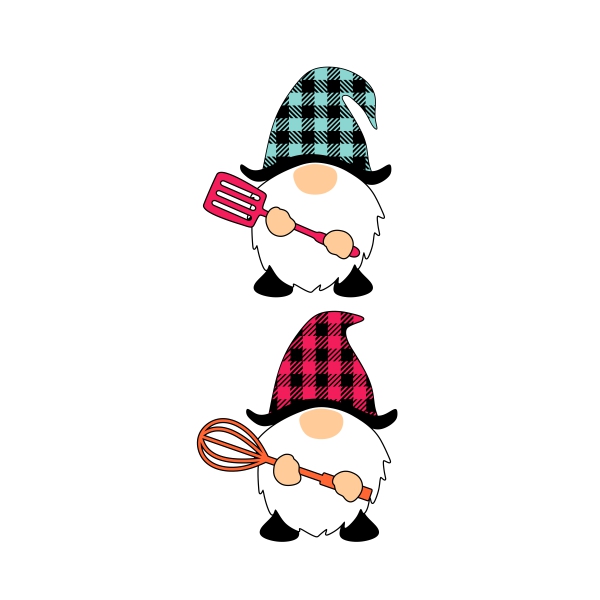 Cooking Gnome with Spatula and Whisk SVG Cuttable Designs