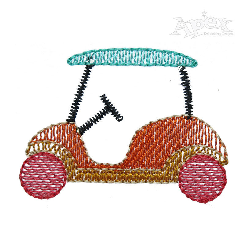 Golf Cart Embroidery Designs