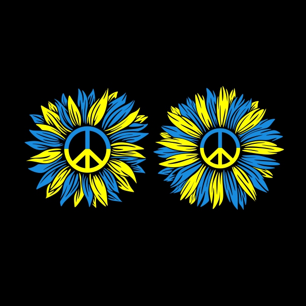 FREE Peace For Ukraine Sunflower SVG Cuttable Design