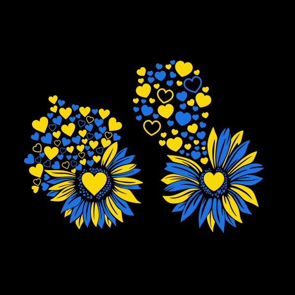 FREE Sunflower Hearts SVG Cuttable Designs