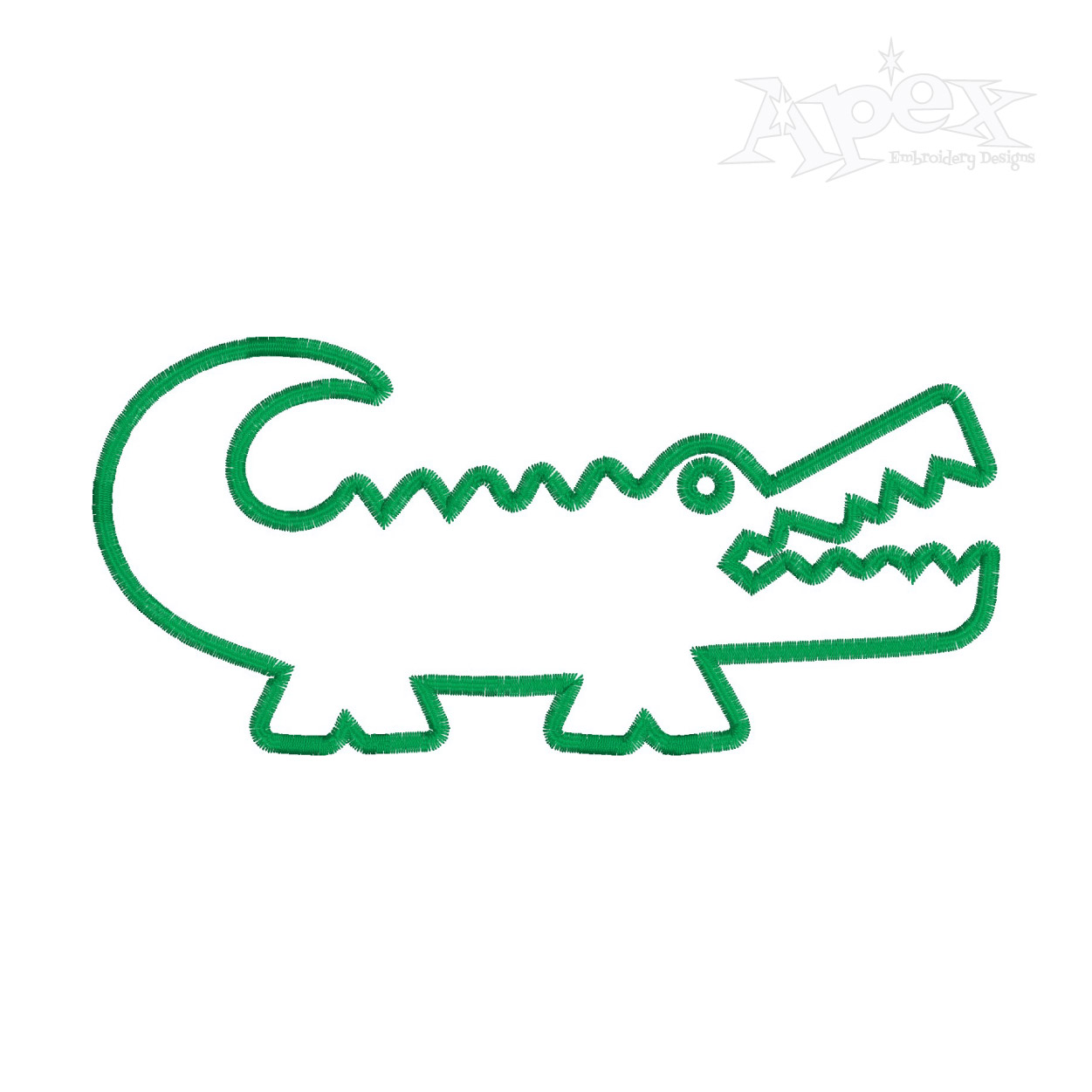 Alligator or Crocodile Applique Embroidery Designs