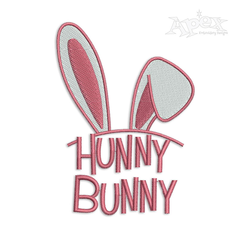 Hunny Bunny Ears Embroidery Design