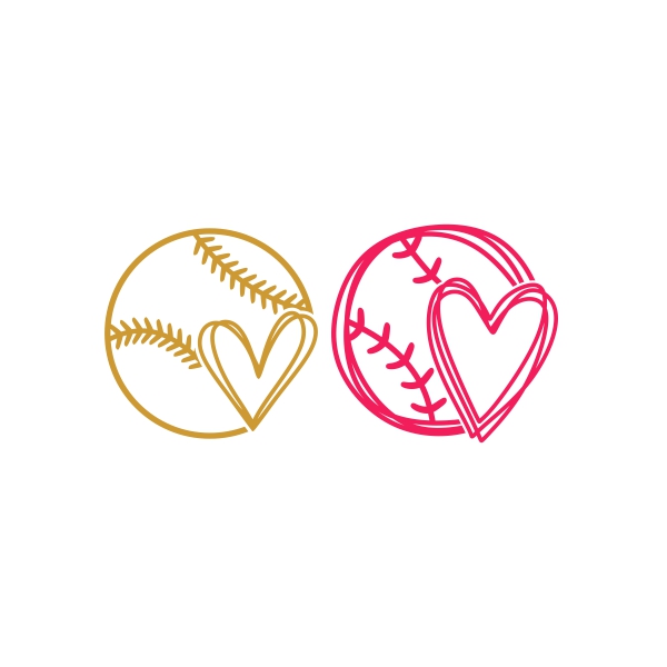 Baseball Heart SVG Cuttable Designs