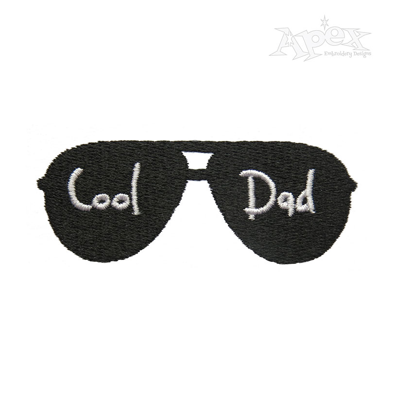 Cool Dad Sunglasses Embroidery Design