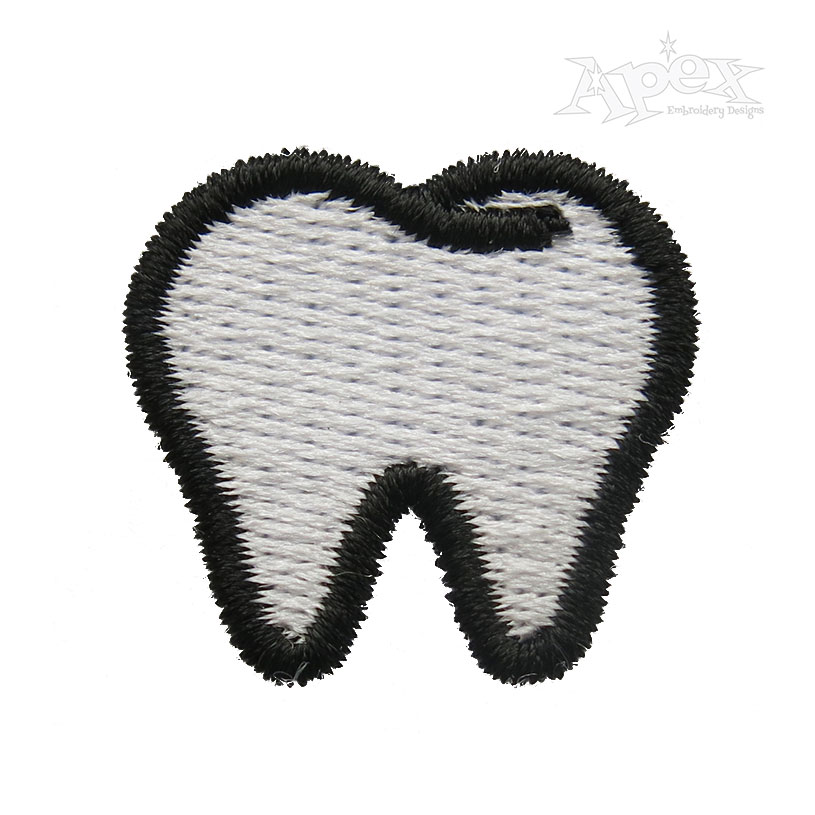 Dental Tooth Embroidery Design