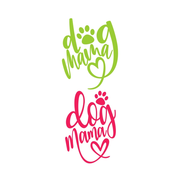 Dog Mama Heart SVG Cuttable Design