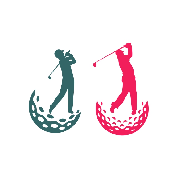 Golfer Golf Player Silhouette SVG Cuttable Design
