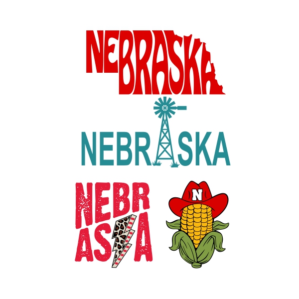 Nebraska State Pack SVG Cuttable Designs