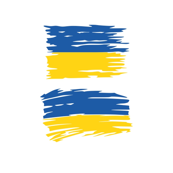 Ukraine Sketch Flag SVG Cuttable Designs