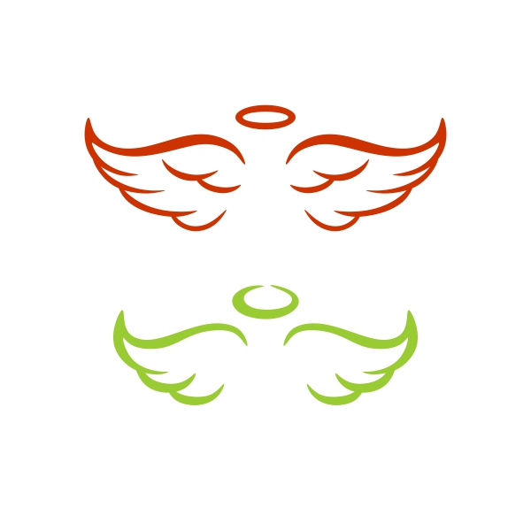 Angel Wings and Halo SVG Cuttable Designs