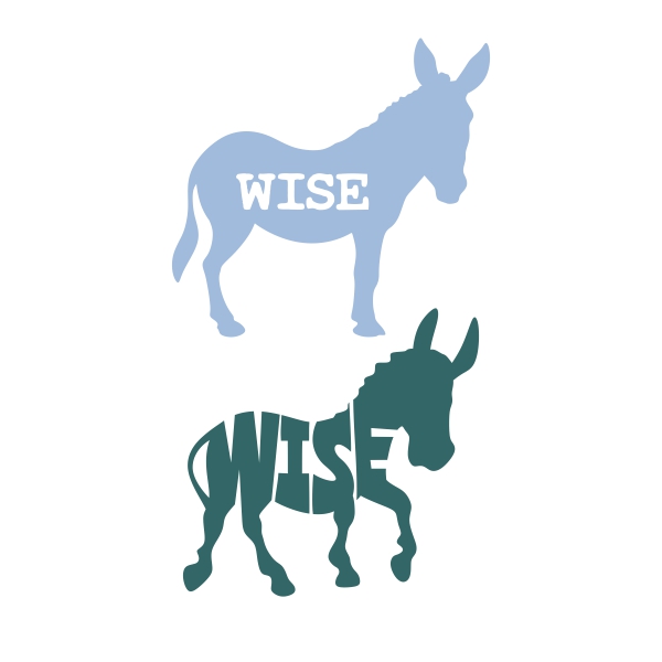 Wise Donkey Silhouette SVG Cuttable Designs